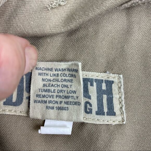 Duluth Trading Co Men’s Carpenter Flat Front Pants Khaki Relaxed 37x28 EUC - Picture 7 of 9